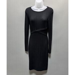Express Womens Black Long Sleeve Knit Sweater Dress Size XS